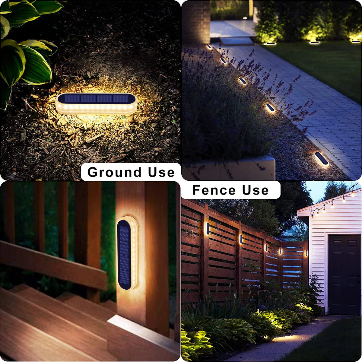 Solar Deck Step Lights With Auto On Off IP68 Waterproof