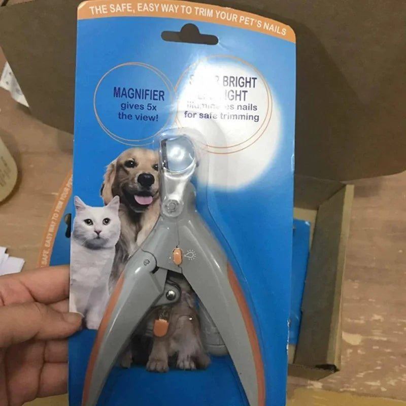 Stainless Steel Pet Nail Clipper With Clear Led Bloodline Indicator