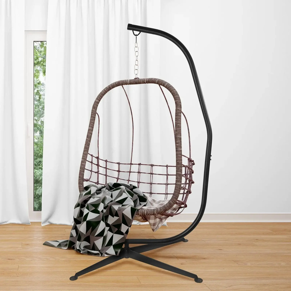 Homfa Heavy Duty Metal Outdoor Porch Swing Chair Stand