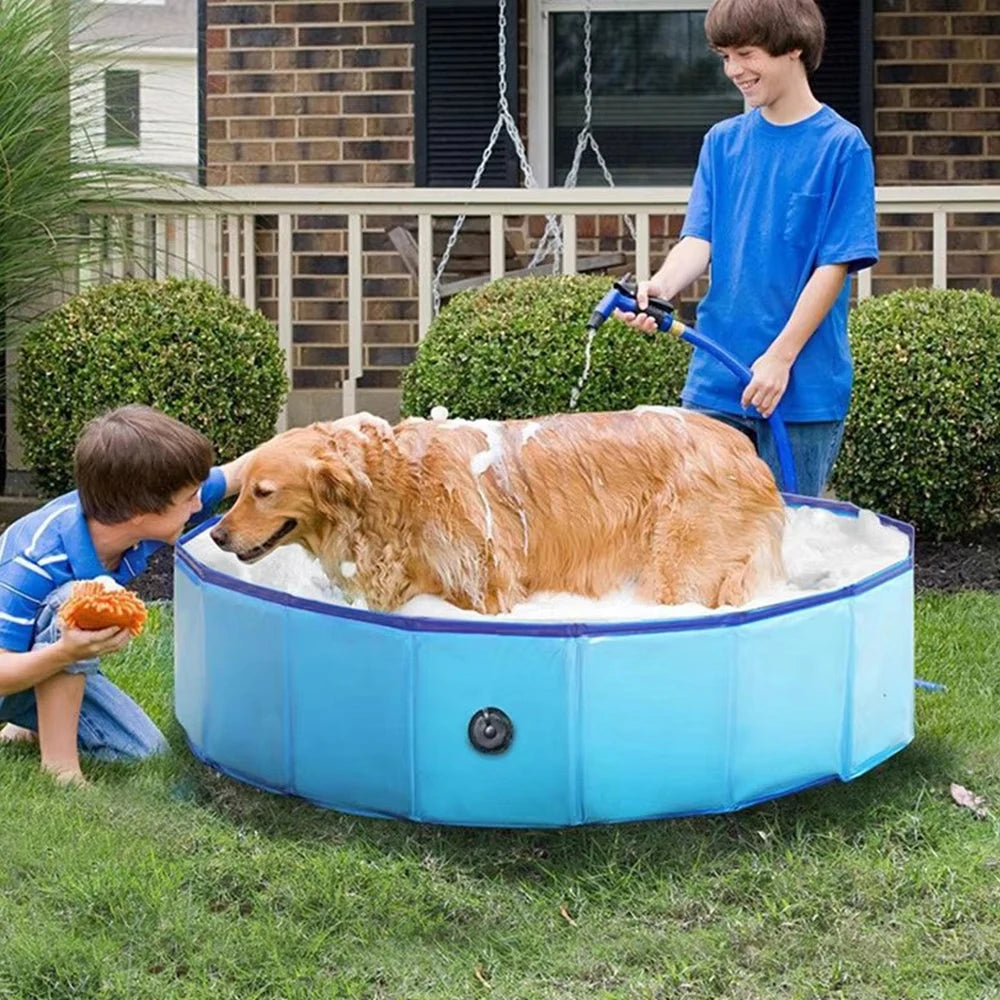 Waterproof Foldable Dog Pool Portable Large Pet Grooming Tub