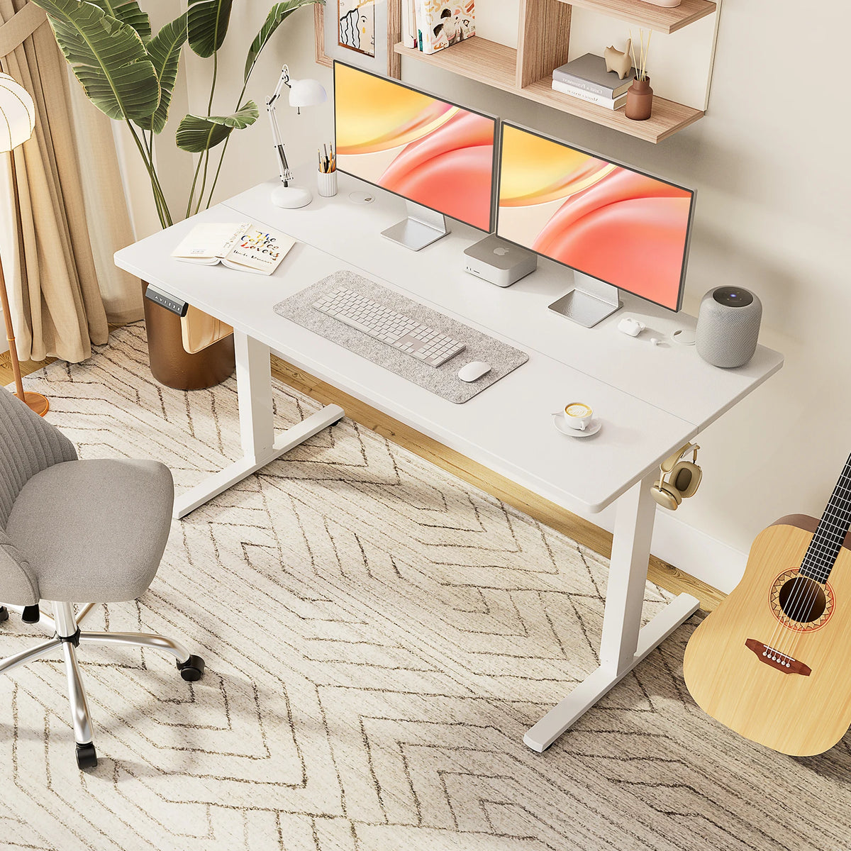 JHK Electric Height Adjustable Standing Desk For Office Use