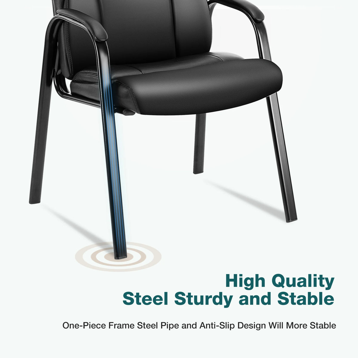 JHK Leather Padded Arm Guest Chair For Commercial Offices