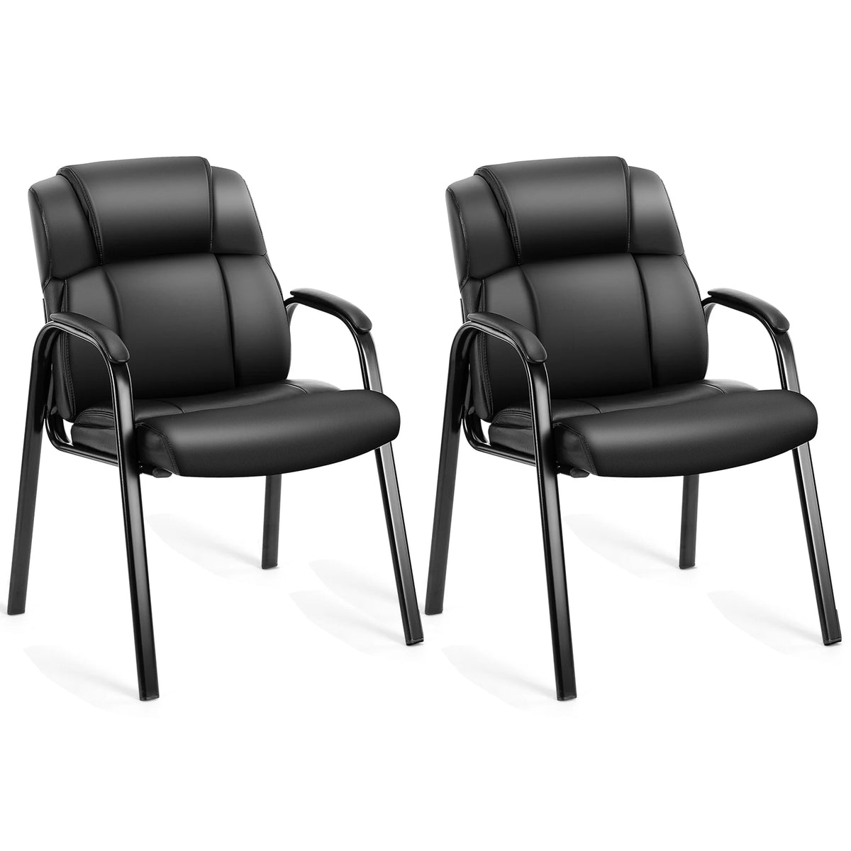 JHK Leather Padded Arm Guest Chair For Commercial Offices