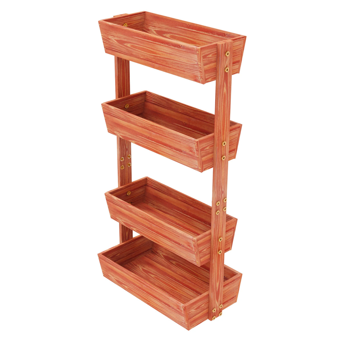 Solid Wood Four Tier Raised Garden Bed Vertical Planter