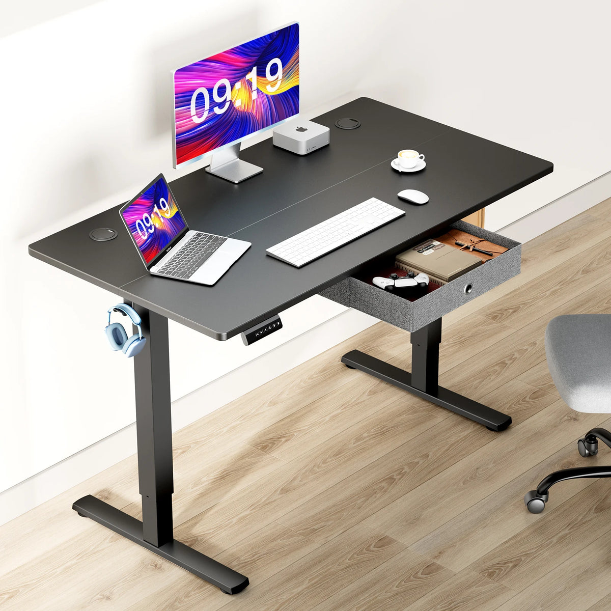 JHK Electric Height Adjustable Standing Desk For Office Use