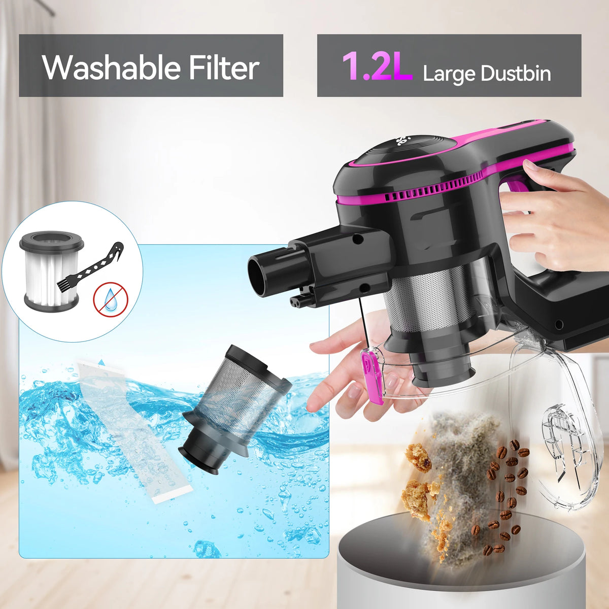 Inse N5t Cordless Vacuum Cleaner 25Kpa With Hepa Filter