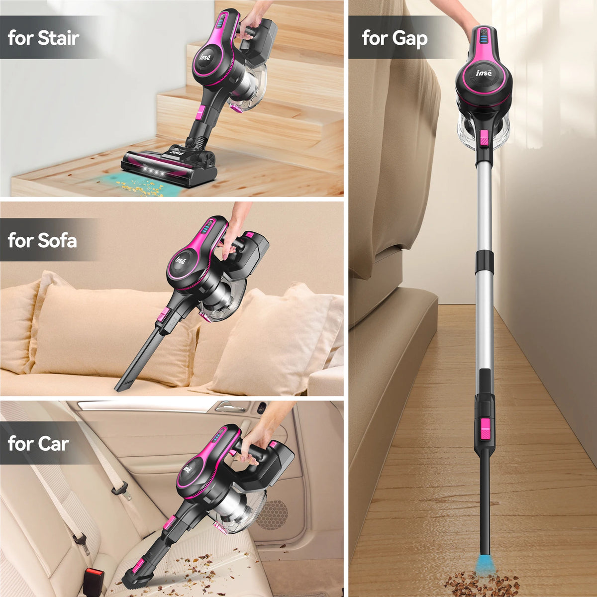 Inse N5t Cordless Vacuum Cleaner 25Kpa With Hepa Filter