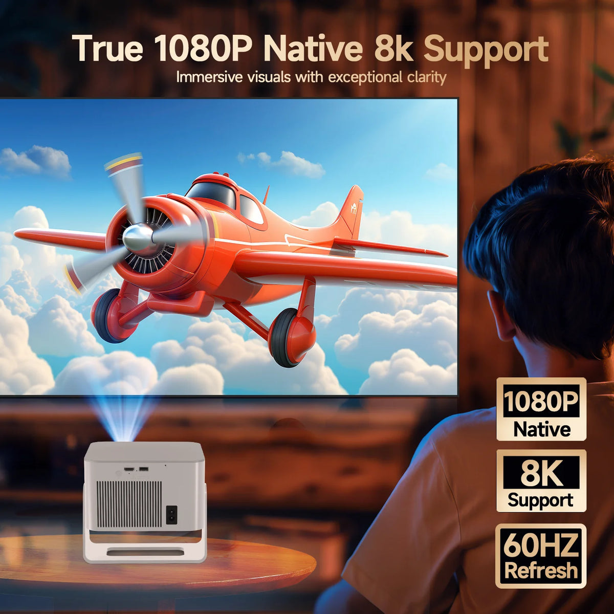 Magcubic Android 14 Projector 900 ANSI Auto Focus Native 1080P