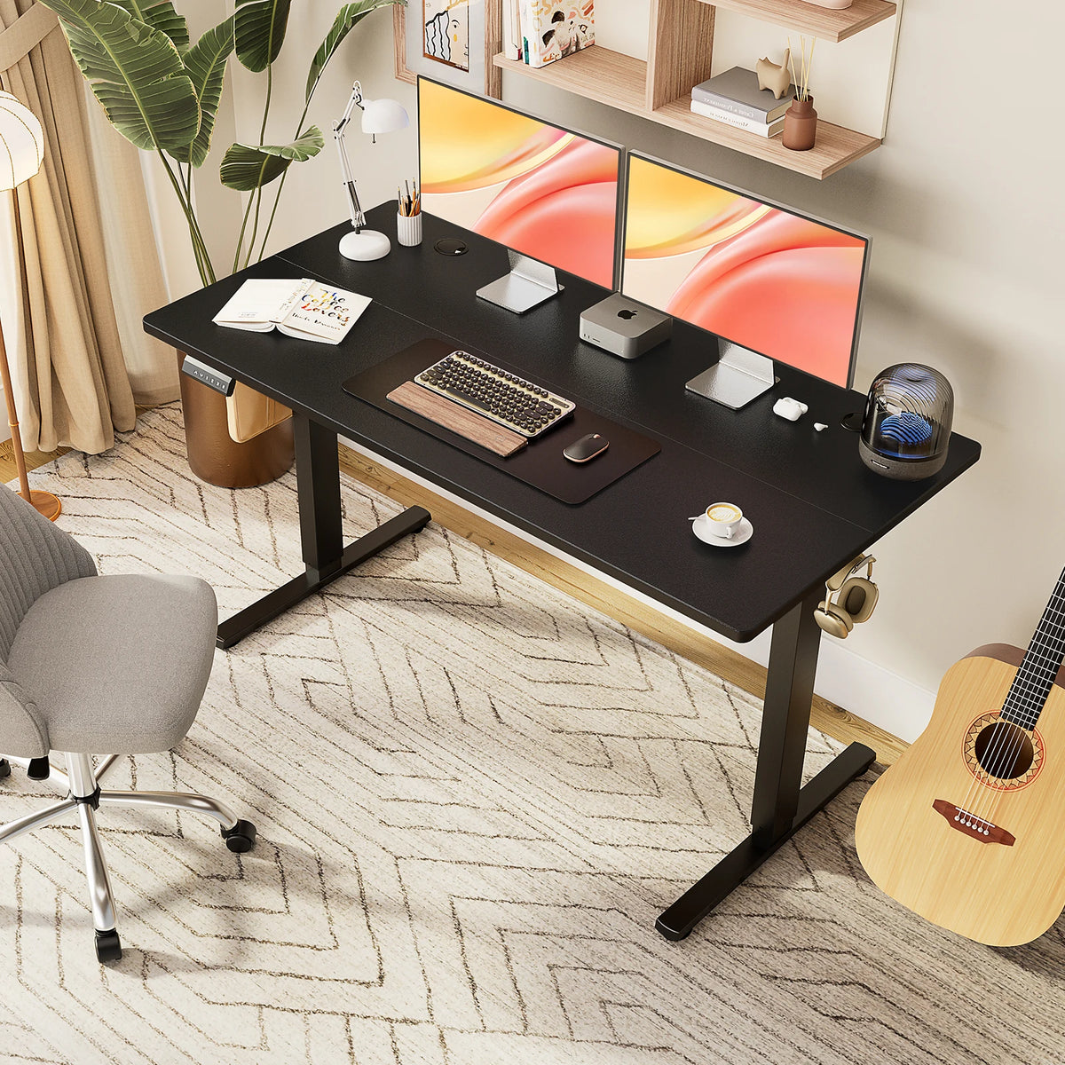 JHK Electric Height Adjustable Standing Desk For Office Use