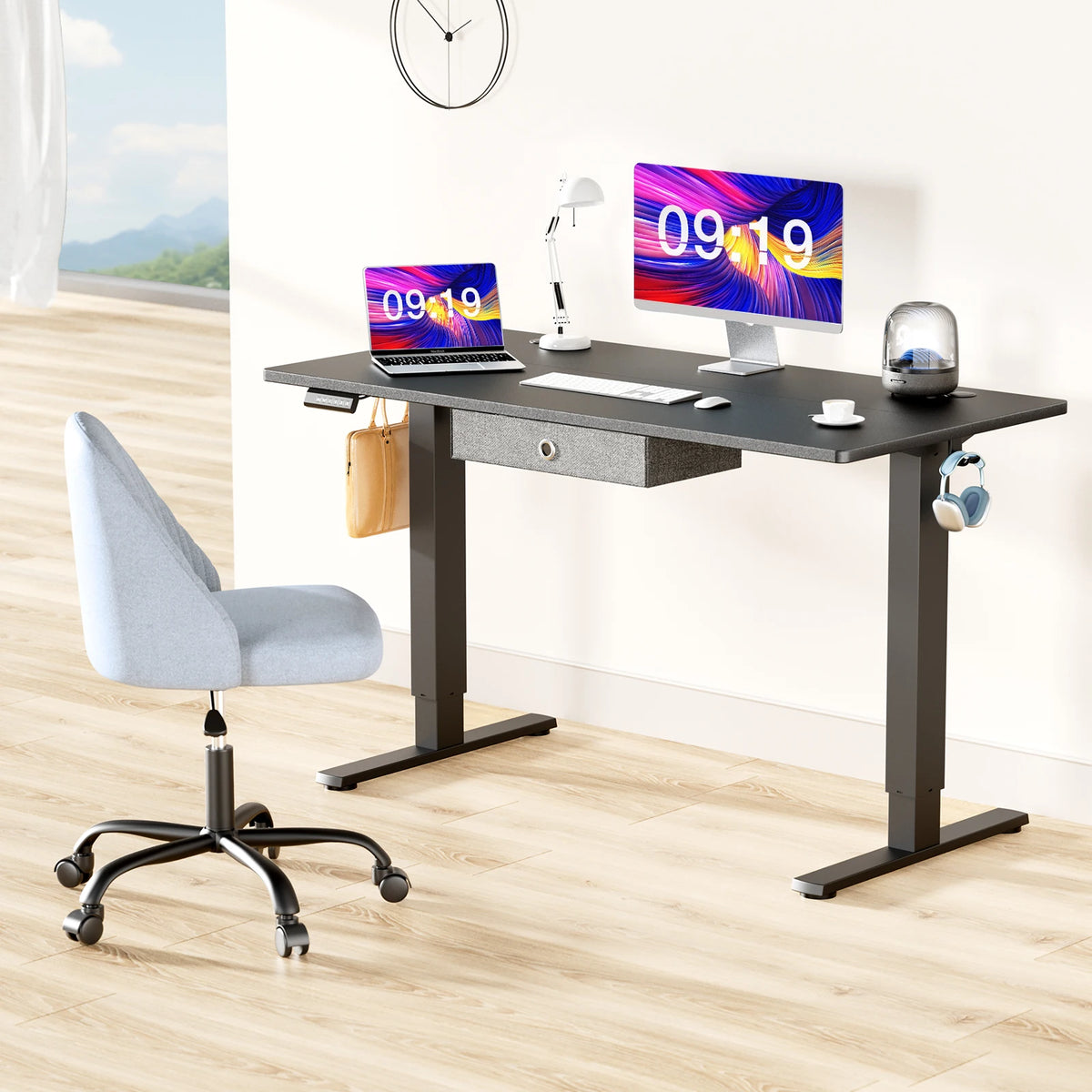 JHK Electric Height Adjustable Standing Desk For Office Use