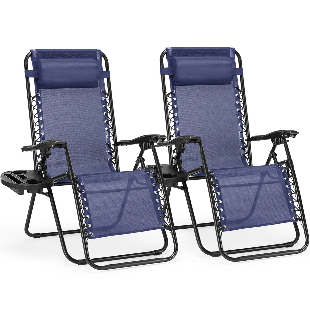 JHK Zero Gravity Portable Outdoor Lounge Chair With Adjustable Tray