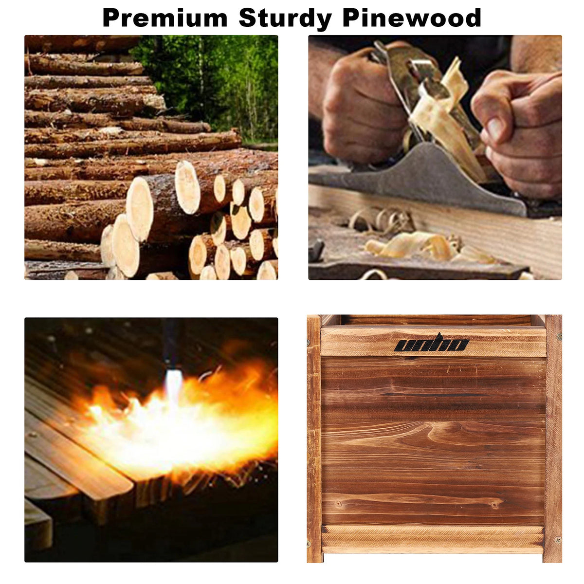Premium Wooden Raised Flower Bed Planters For Indoor Outdoor Gardening