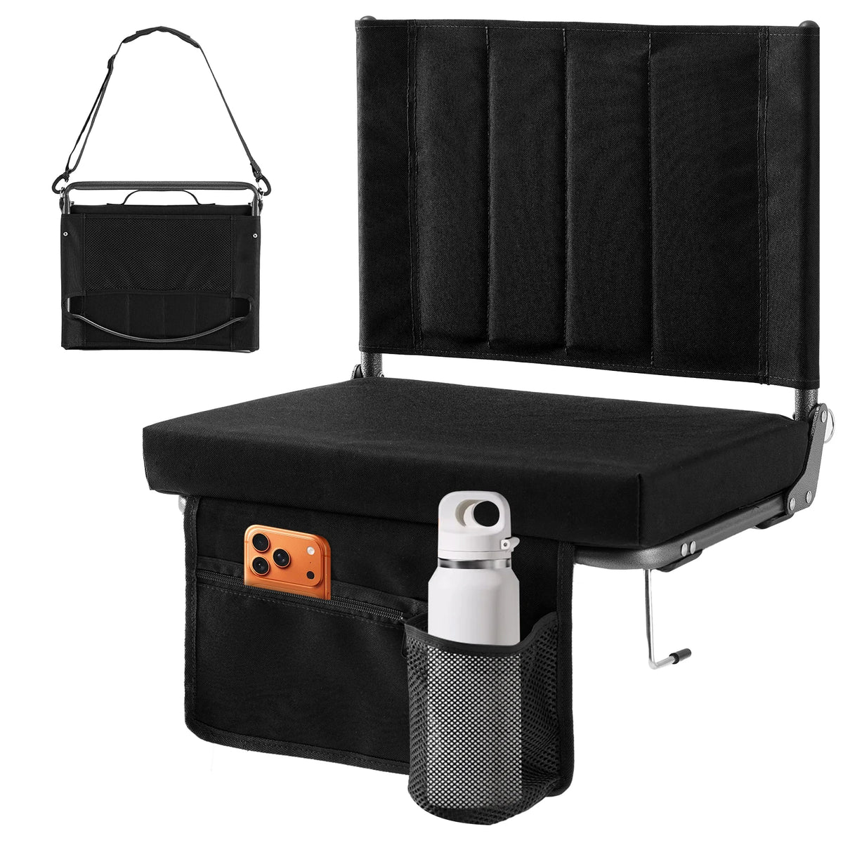 JHK Foldable Outdoor Beach Chair With Thick Padded Backrest