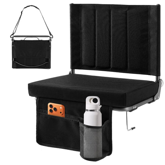 JHK Foldable Outdoor Beach Chair With Thick Padded Backrest