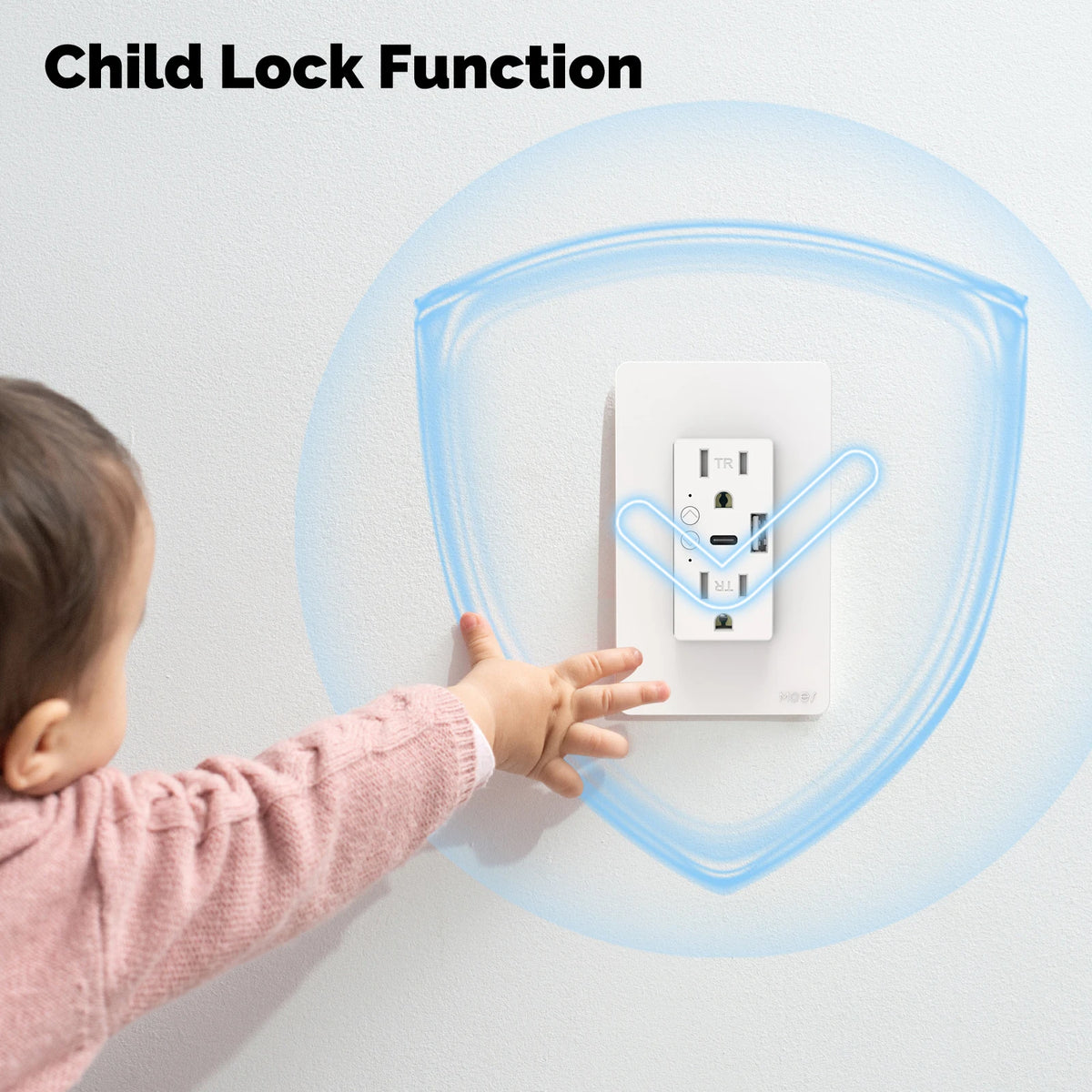 Moes Smart WiFi Outlet With Type C And Voice Control