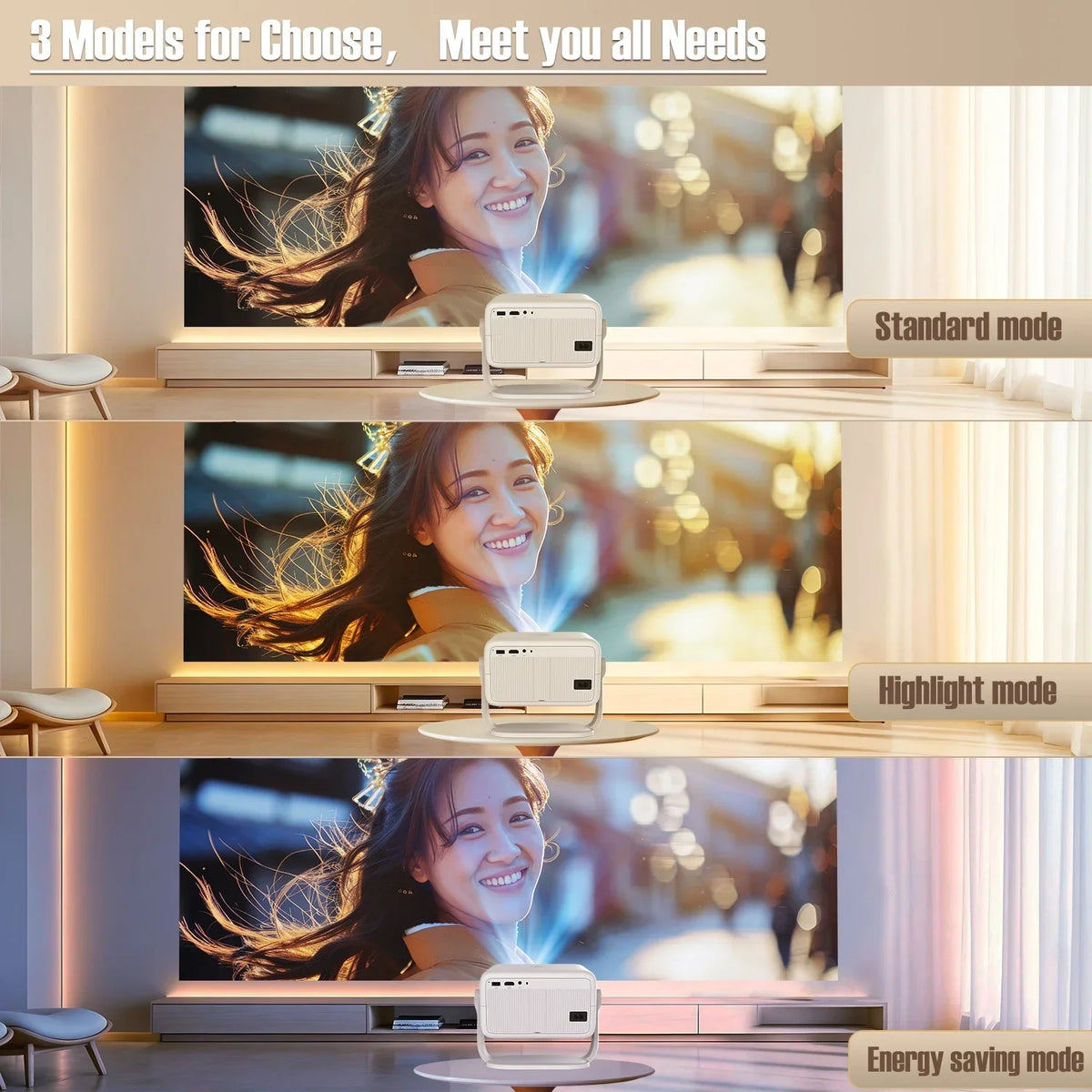 Magcubic Portable Projector With Auto Focus And Bluetooth Connectivity