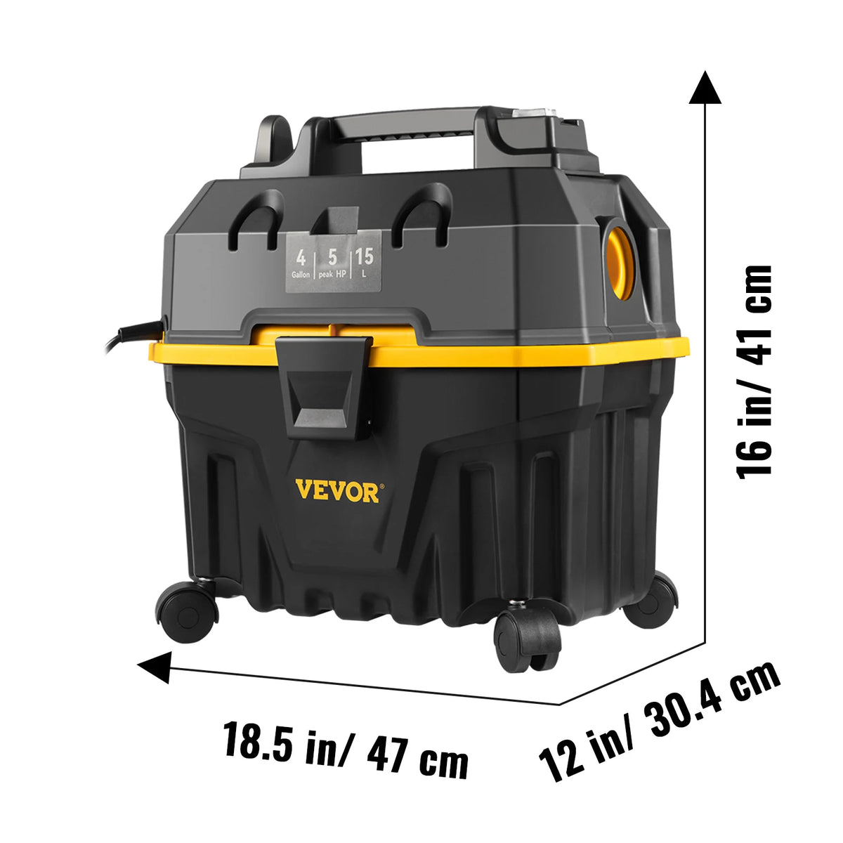 SucceBuy Portable Wet And Dry Vacuum Cleaner 1200W Strong Suction