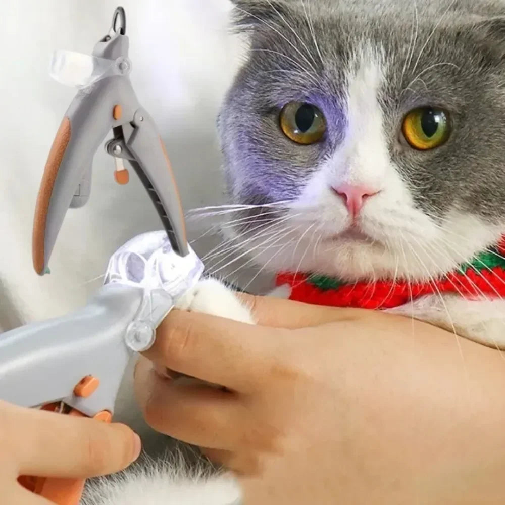 Stainless Steel Pet Nail Clipper With Clear Led Bloodline Indicator
