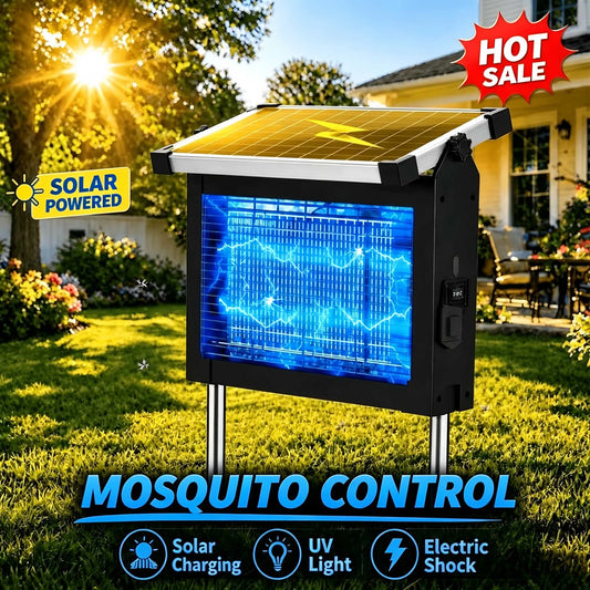 Waterproof Solar Bug Zapper With Panel Sensor For Outdoor Gardens