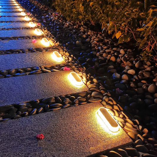 Solar Deck Step Lights With Auto On Off IP68 Waterproof