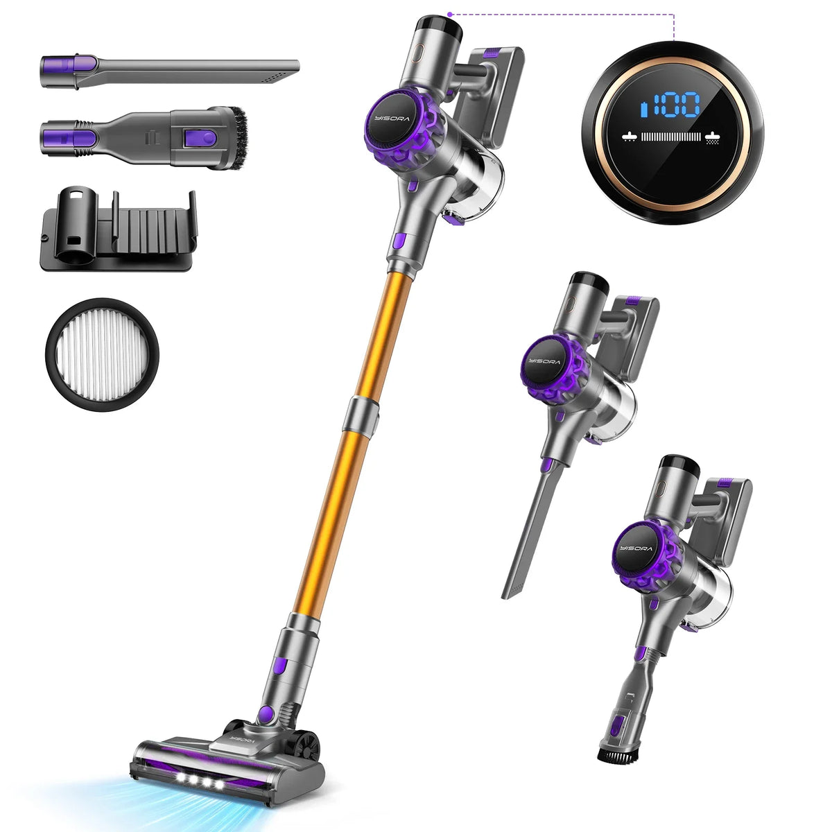 Inse S3p Cordless Vacuum With Hepa Filter And 45Kpa Power