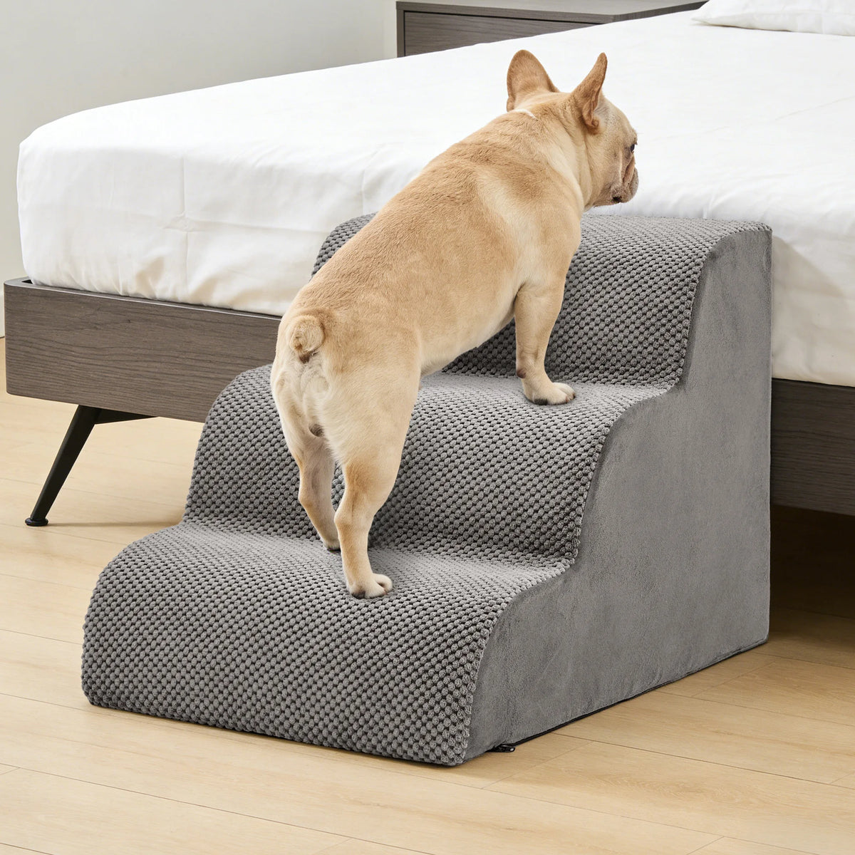 High Density Foam Curved Dog Stairs Non Slip Pet Ramp