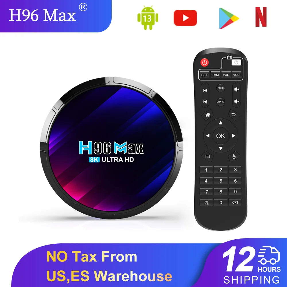 H96 Android 13 Smart TV Box Streaming Media Player