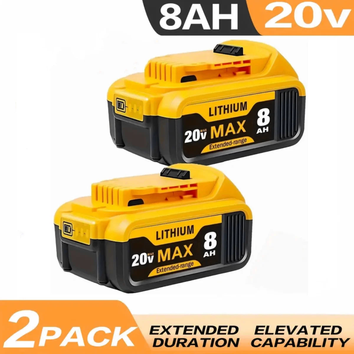 Blawhi 20V 8Ah Lithium Ion Replacement Battery For Dewalt