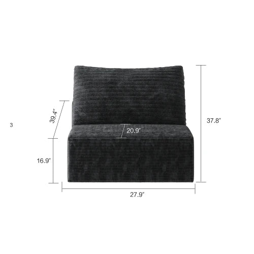 YQXH Cloud Style Modern Sectional Sofa With Velvet Modular Recliner